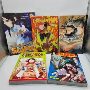 English Manga Lot of 5 Paperback Black & White Graphics